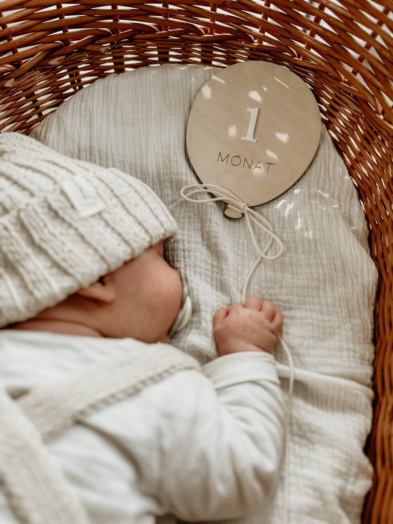 Meilensteine Newborn | Meilensteinkarten Baby | Babys erstes Jahr | Geschenk Geburt – LUFTBALLON - lyllevenn-store
