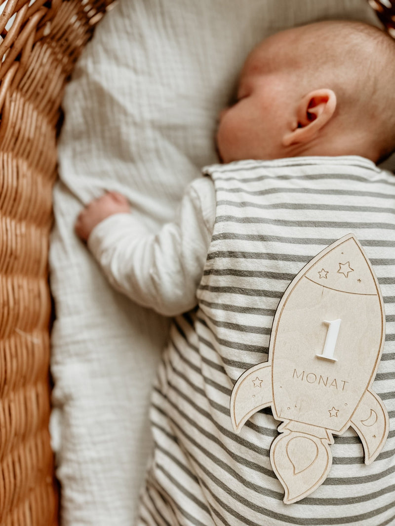 Meilensteine Newborn | Meilensteinkarten Baby | Babys erstes Jahr | Geschenk Geburt – RAKETE - lyllevenn-store