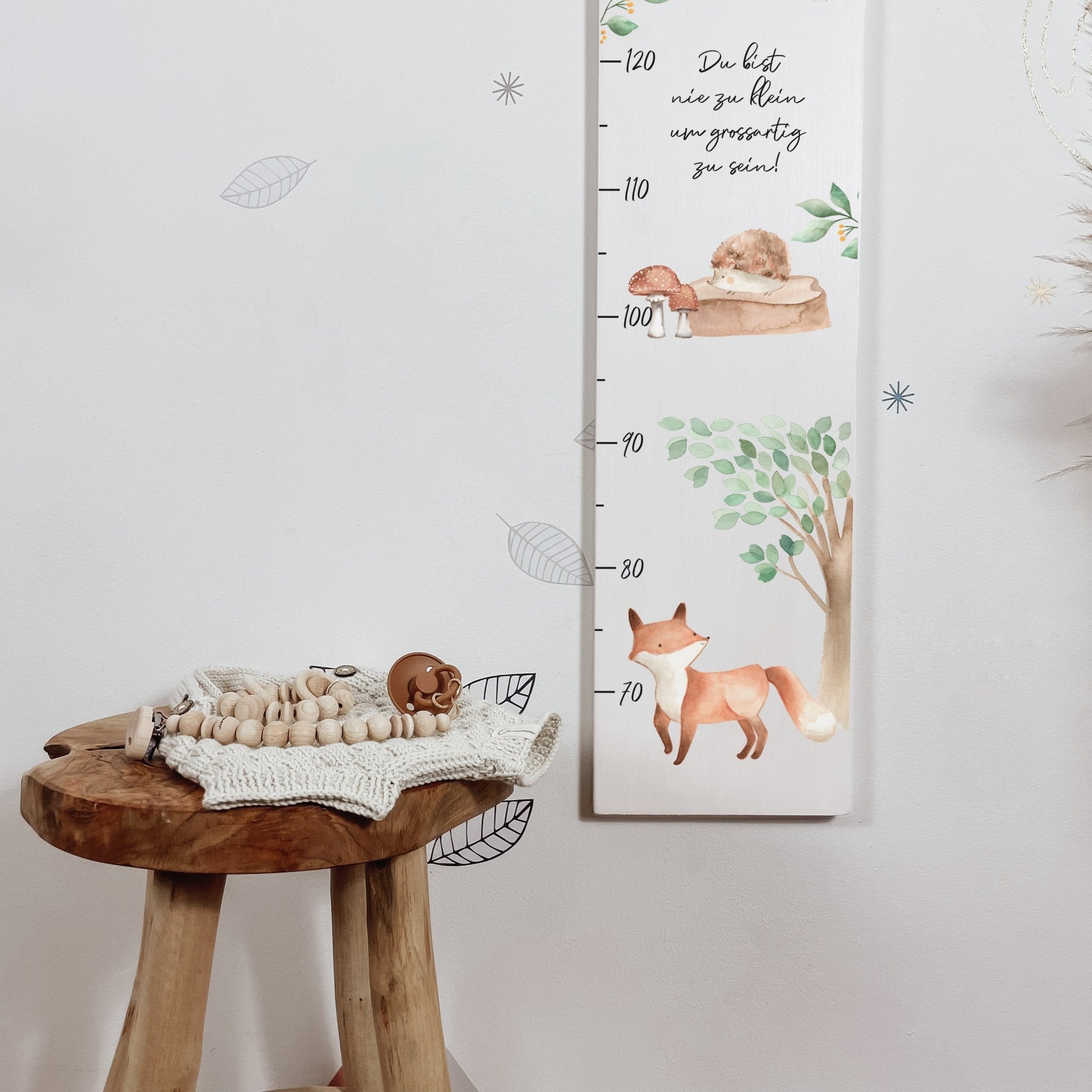 Messlatte | Holz | Kindermesslatte | personalisierbar - WALDTIERE - lyllevenn-store