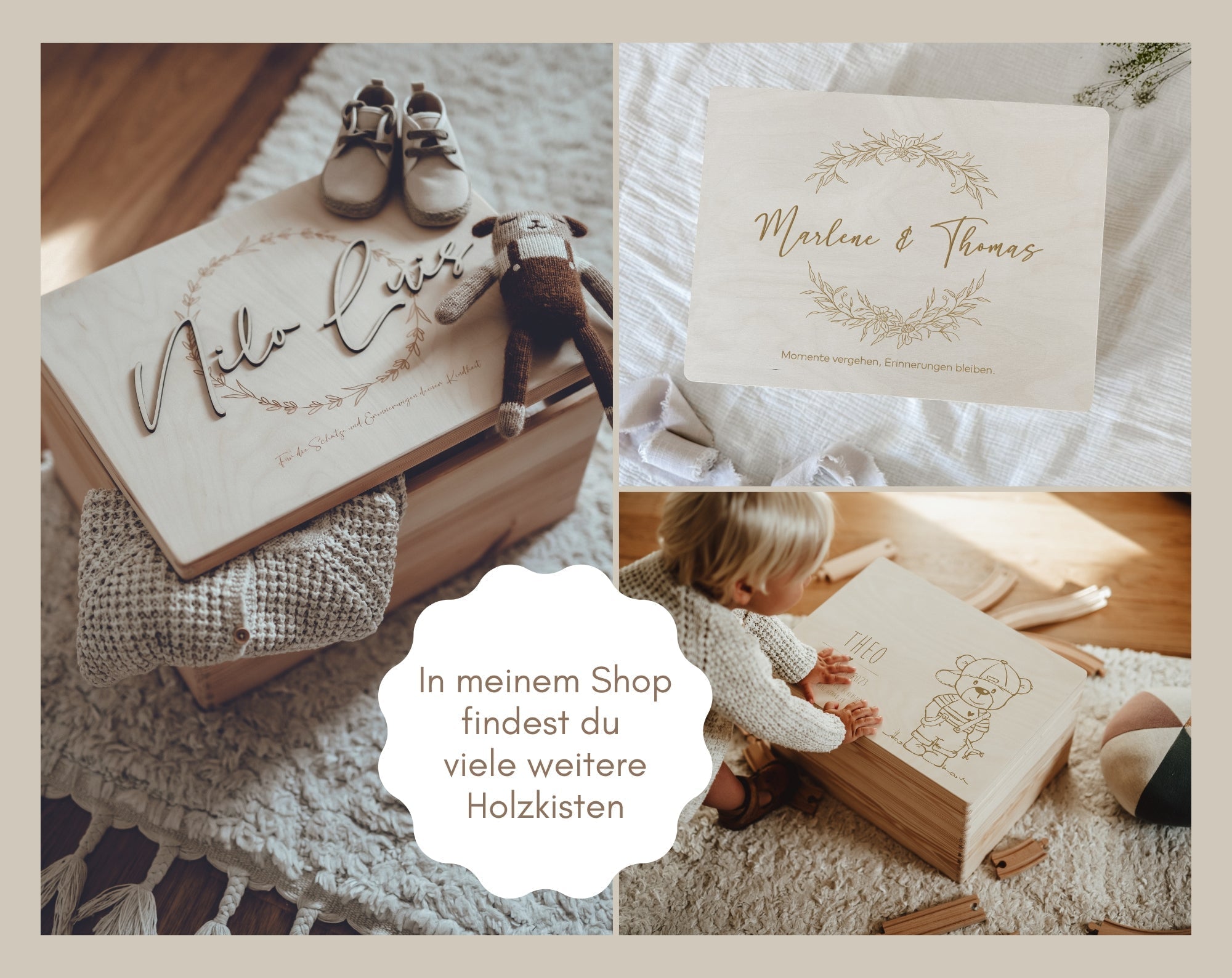 Personalisierte Holzkiste Weihnachten | nachhaltige Erinnerungskiste | Weihnachtsbox | Holzbox – BERRIE & PINES - lyllevenn-store