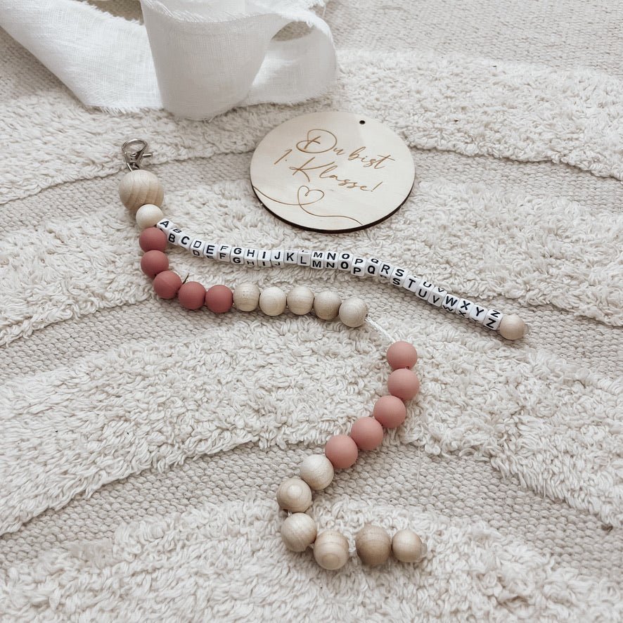 personalisierte Rechenketten – Rosatöne - lyllevenn