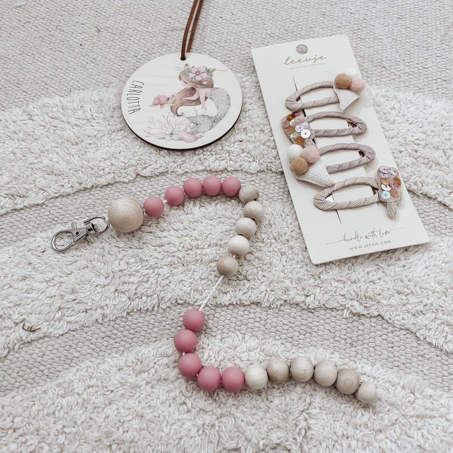 personalisierte Rechenketten – Rosatöne - lyllevenn