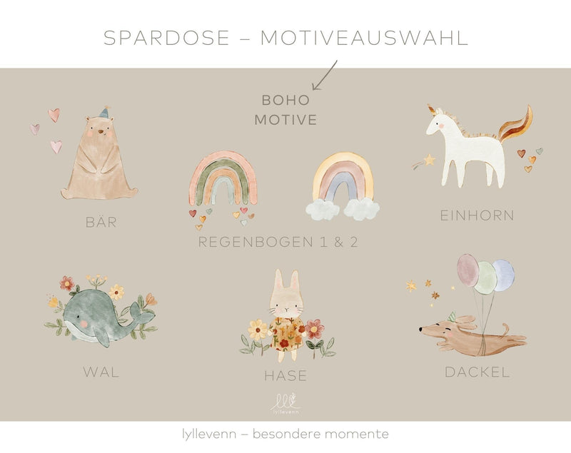 Personalisierte Spardose Holz, Sparschwein personalisiert, Spardose Kind, Baby Geschenk Geburt, Holzspardose, Geldgeschenk zur Taufe - lyllevenn-store
