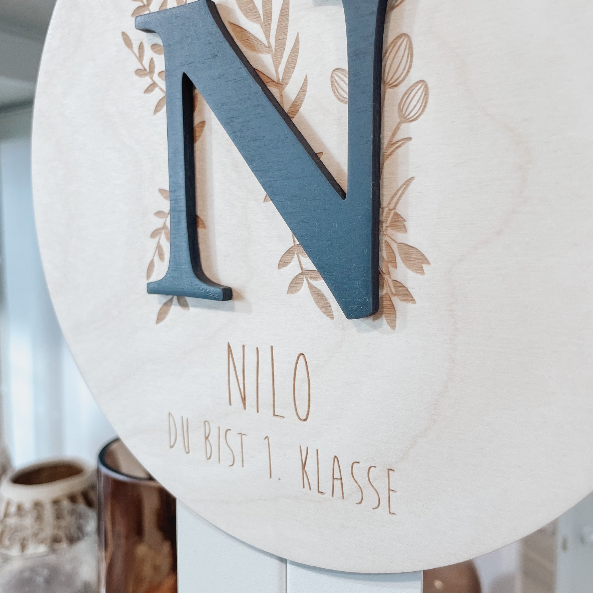 Personalisiertes Holzschild - 3D Buchstabe - lyllevenn