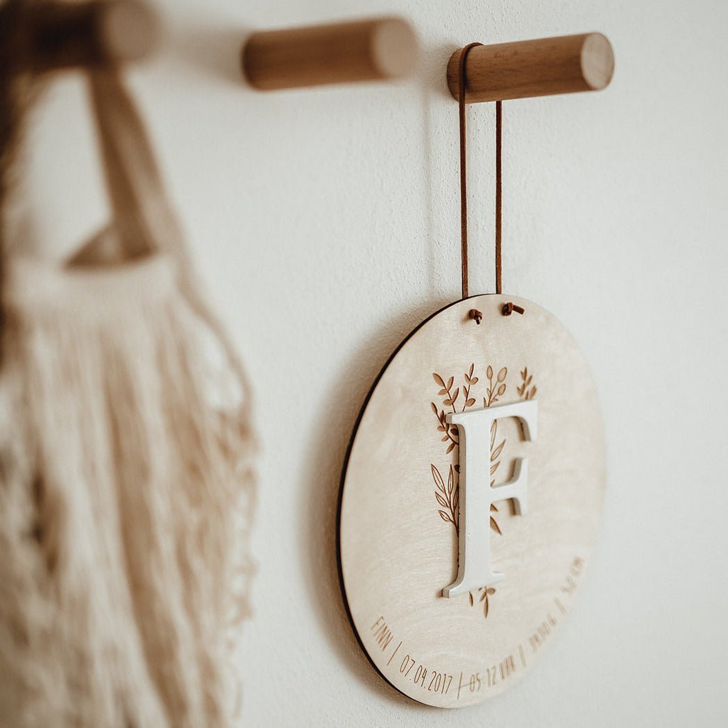 Personalisiertes Holzschild - 3D Buchstabe - lyllevenn