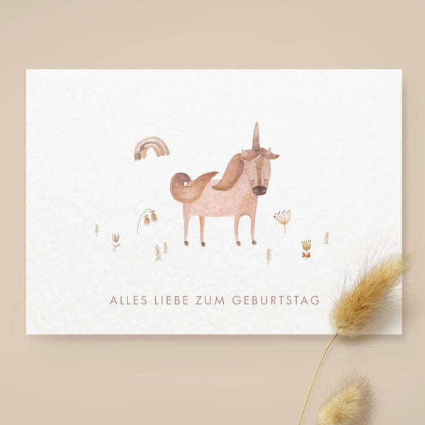 Postkarte | Karte Glückwunsch | EINHORN - lyllevenn-store