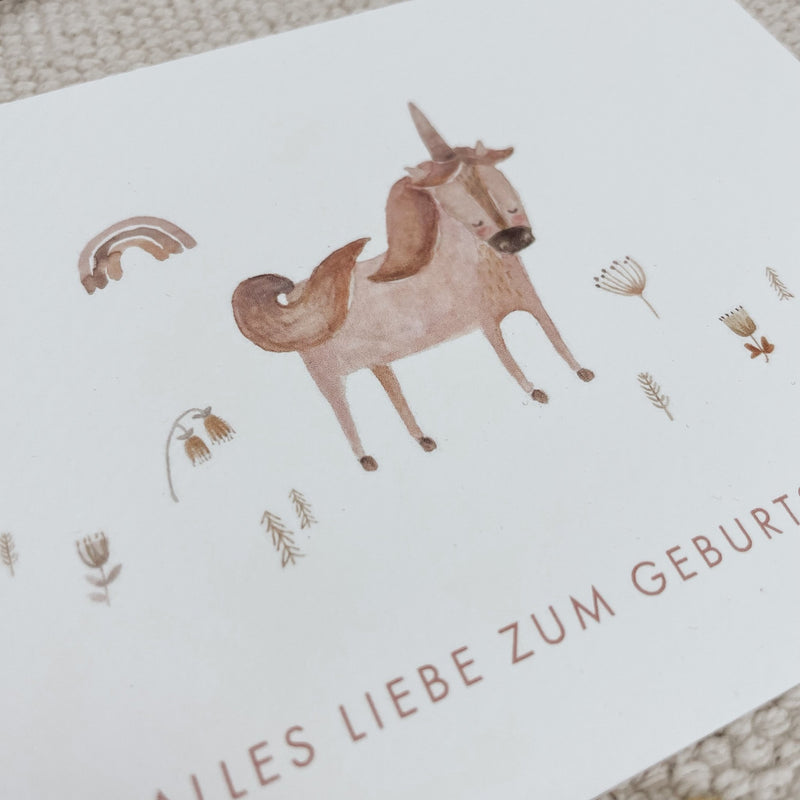 Postkarte | Karte Glückwunsch | EINHORN - lyllevenn-store