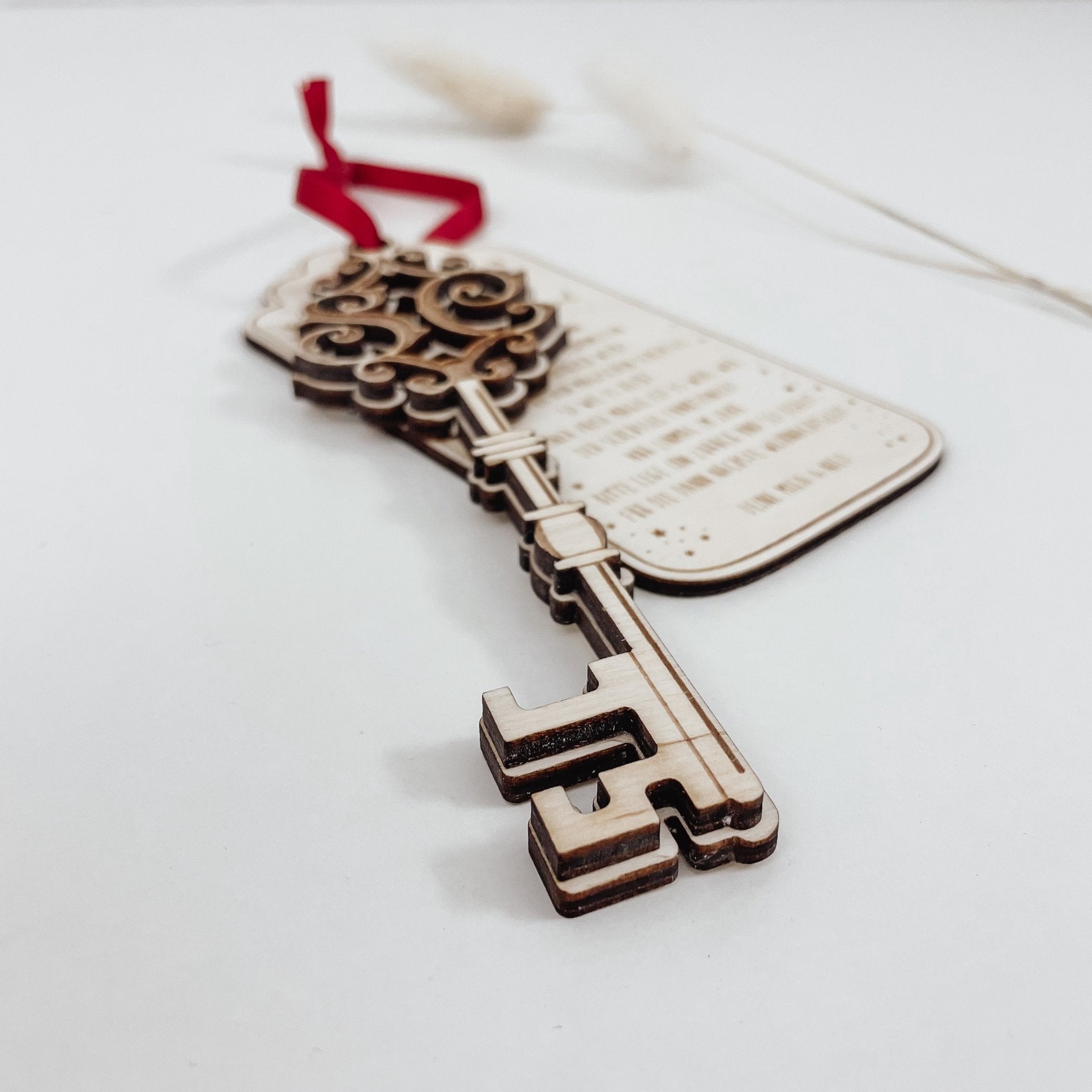 Schlüssel personalisiert Holz - Weihnachtsmann - lyllevenn
