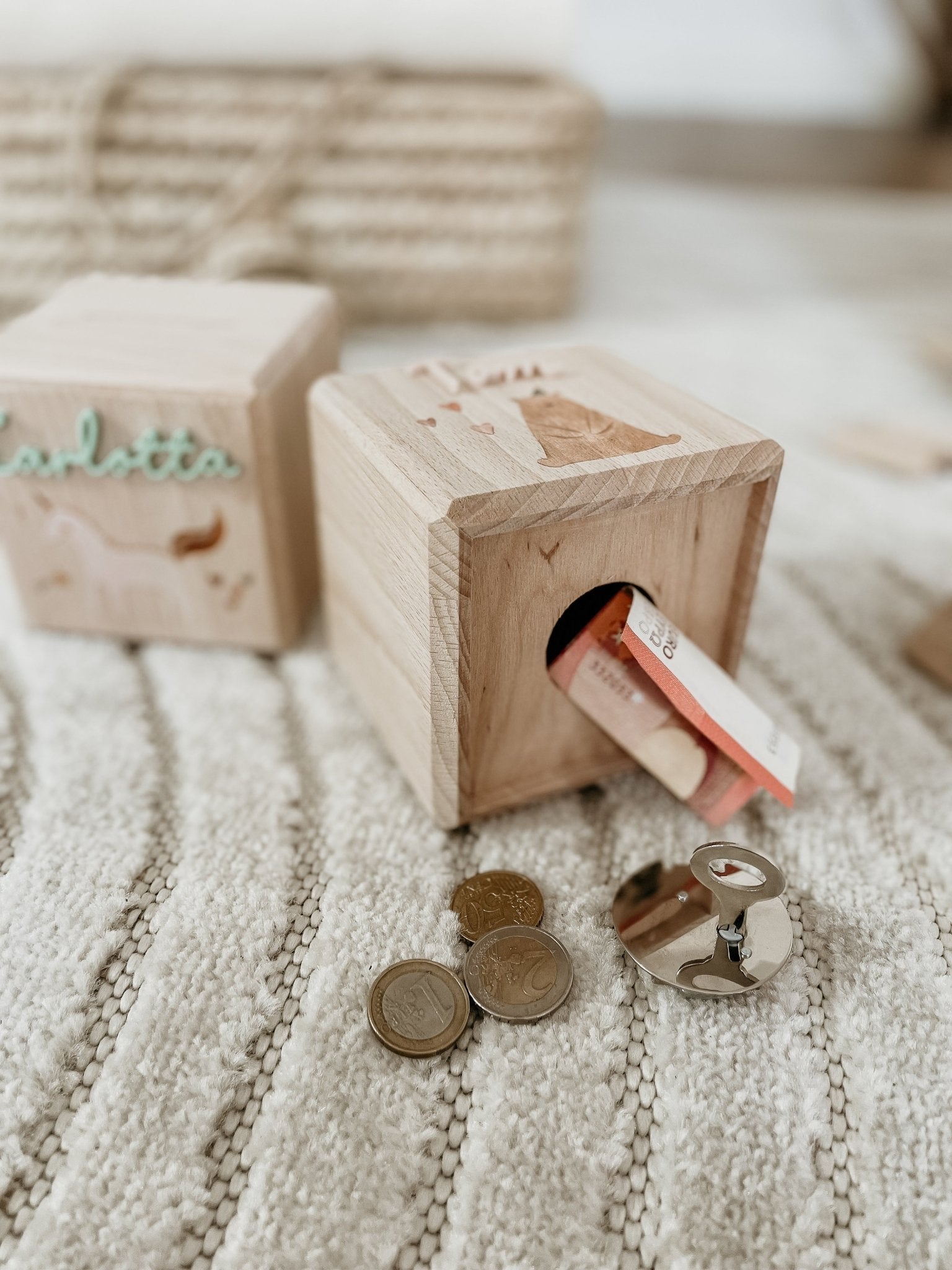 Spardose Holz Personalisiert - Safari - lyllevenn