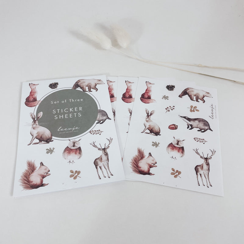Sticker-Set | Aufkleber - WALDTIERE - lyllevenn-store