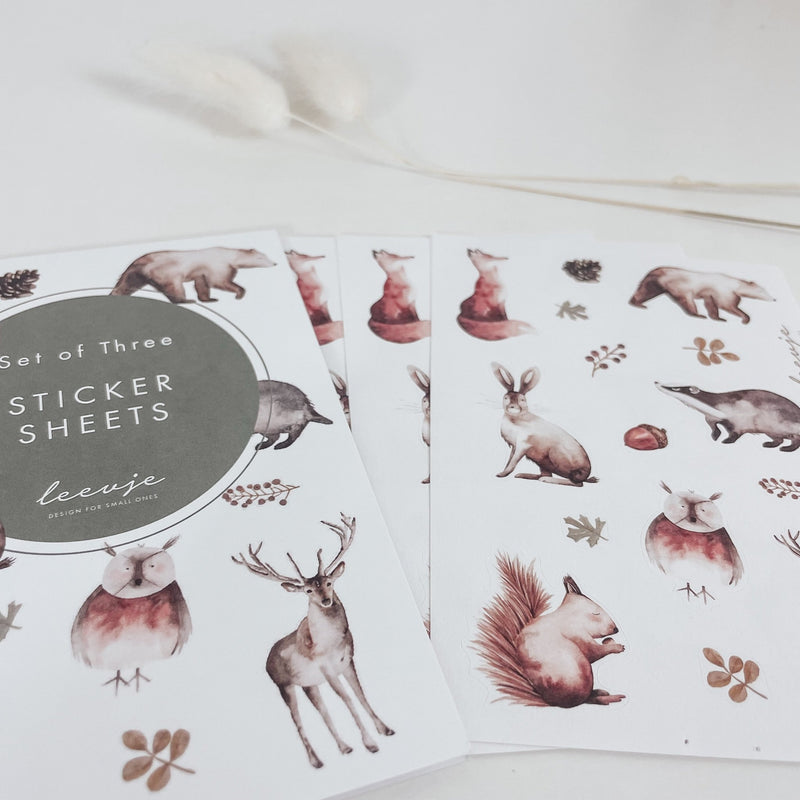 Sticker-Set | Aufkleber - WALDTIERE - lyllevenn-store
