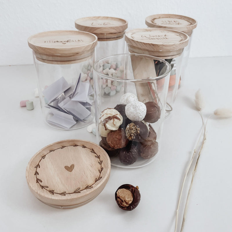 Vorratsglas mit Holzdeckel | Aufbewahrung | Vorratsdose - lyllevenn-store