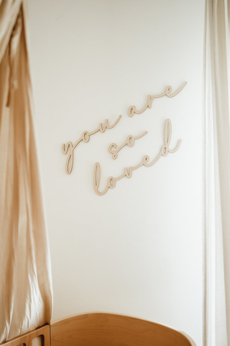 You are so loved | XXL Spruch | 3D Schriftzug | Wandschriftzüge | Kinderzimmer - lyllevenn-store