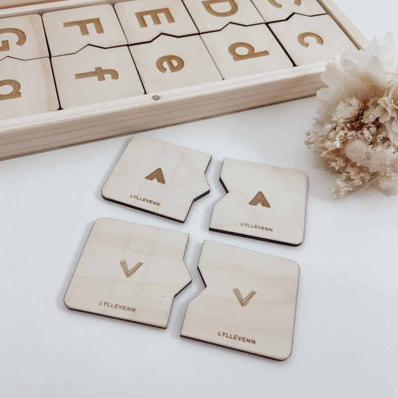 Zuordnungspuzzle | Buchstaben | Groß,- und Kleinschreibung – LETTERS - lyllevenn-store